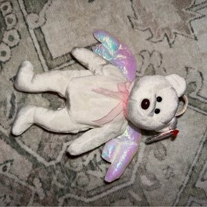 NWT Halo beanie baby Angel Bear with Pink Wings